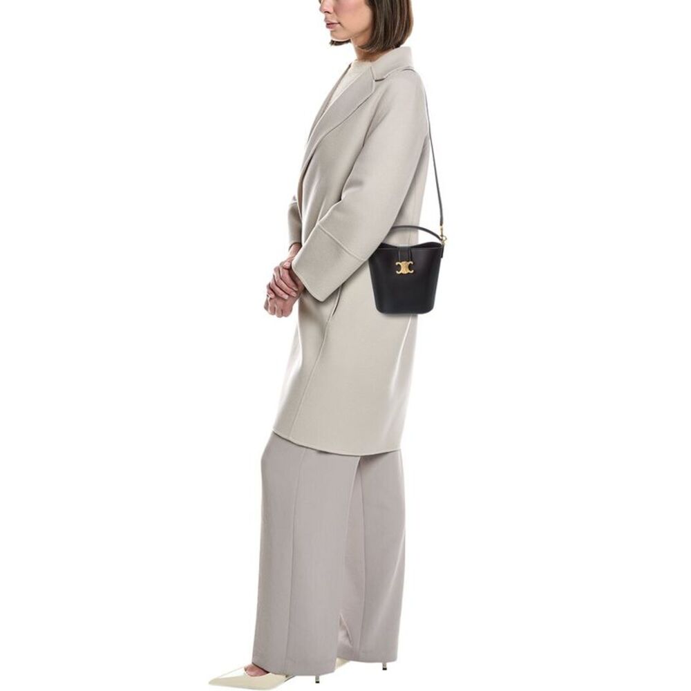 Celine Louise Small Leather Bucket Bag, Black - Picture 4 of 4